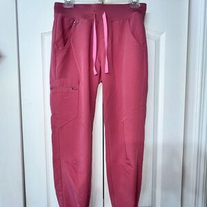 Figs Zamora Jogger Scrub Pants XS - Quartz (Breast Cancer Awareness)